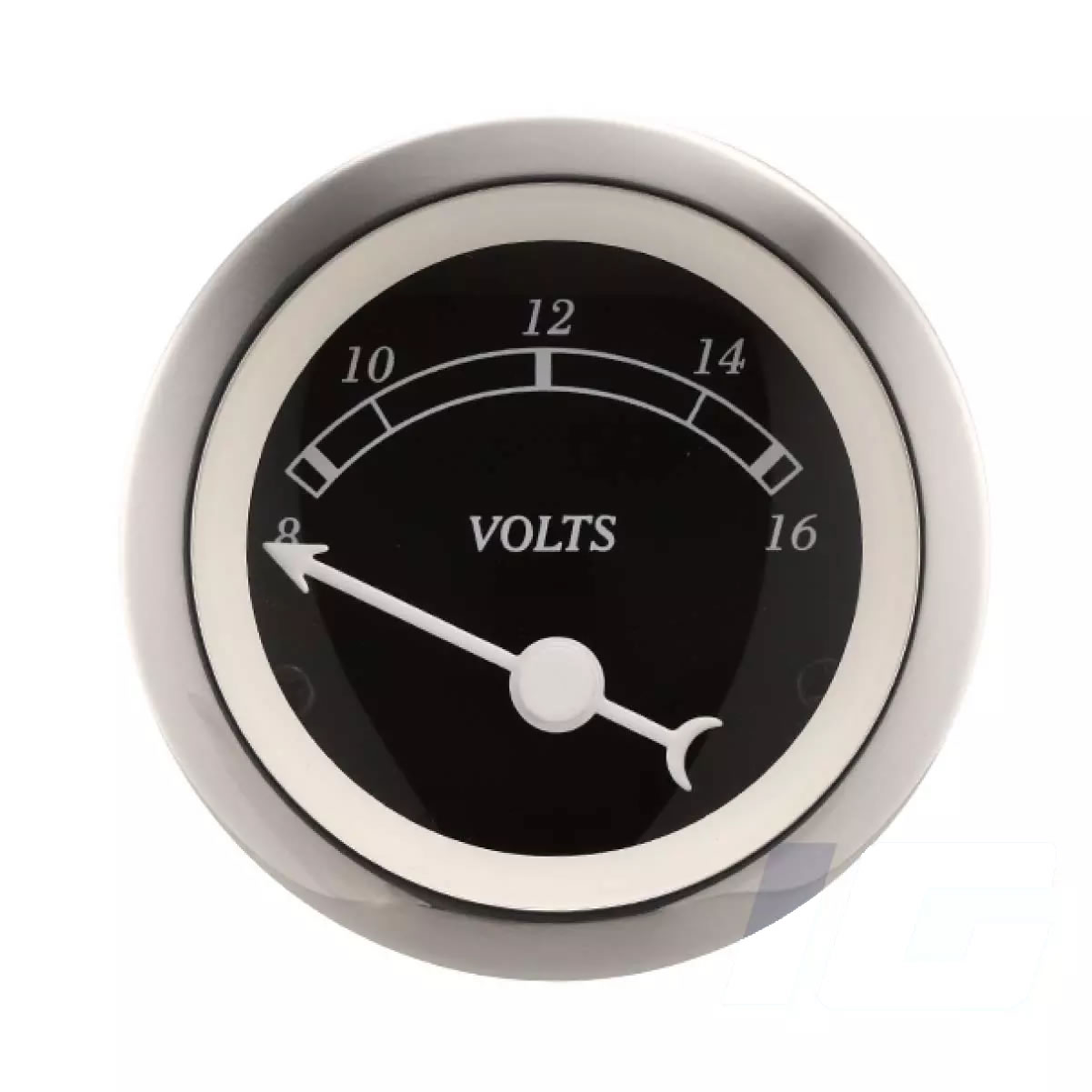 Black Face White Needle - Volt Gauges